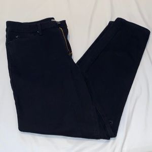 Denizen Levi- Black Mom Jeans with slit knee